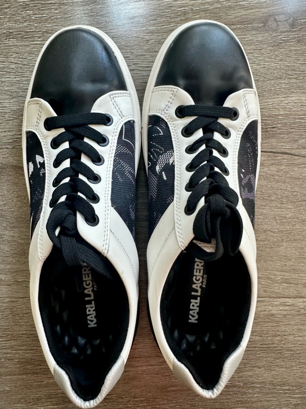 ⚡️Summer  Sale ⚡️ Karl Lagerfeld Paris Men’s Sneakers Size 8 Black White